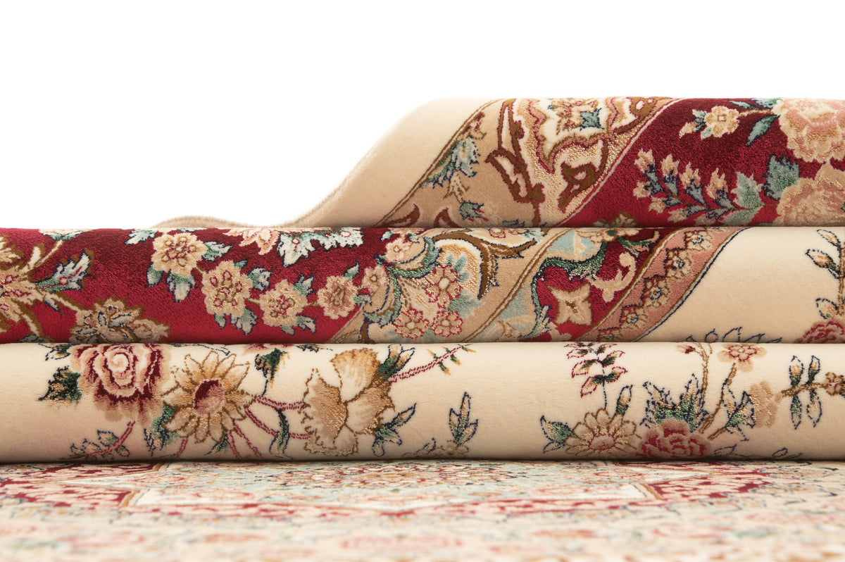 Rechteck Teppich Ghom Design in Beige von Hadorn™ - Lifestyle Image