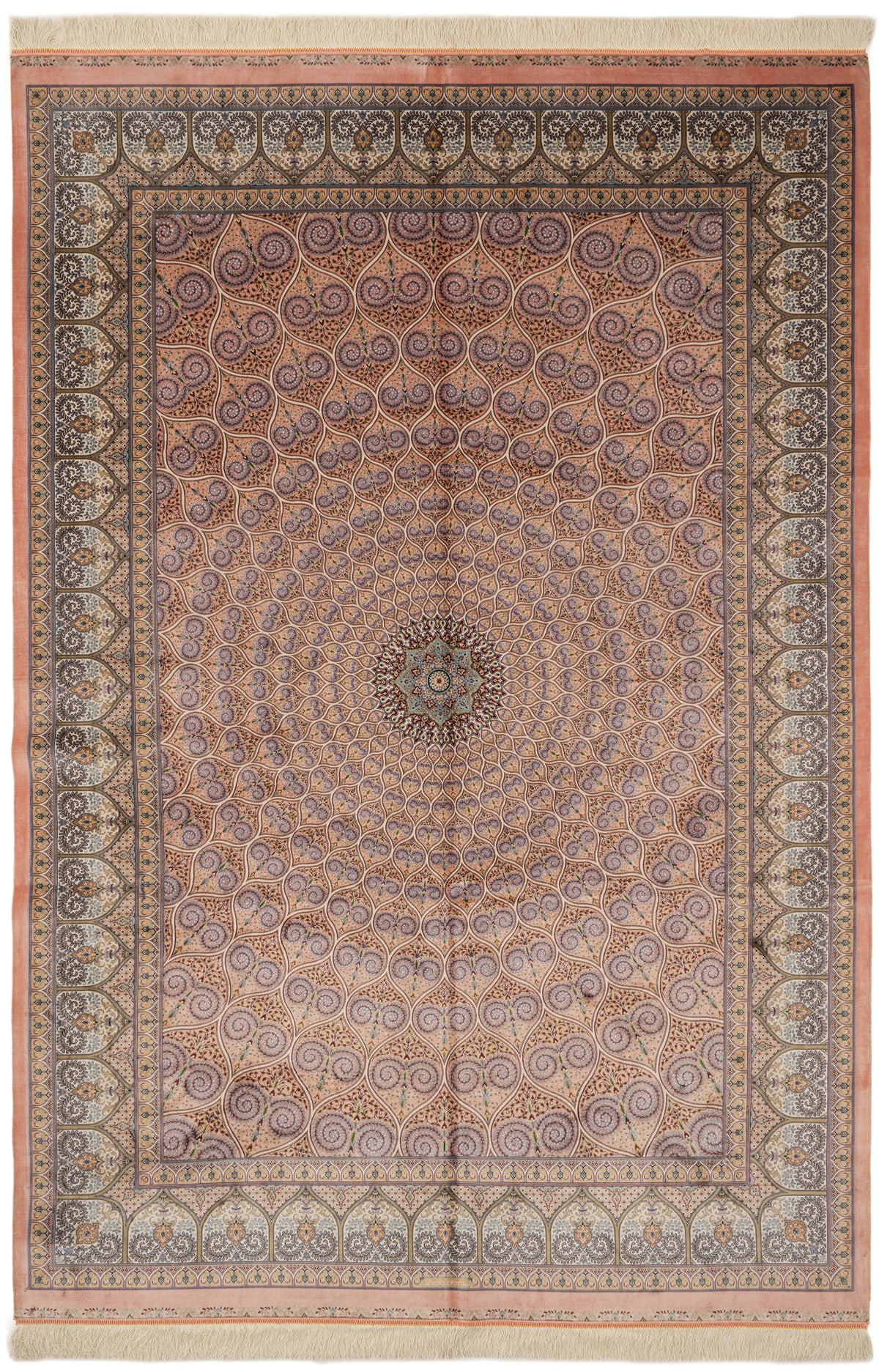 Rechteck Teppich Ghom Design in Rosa von Hadorn™ - Lifestyle Image