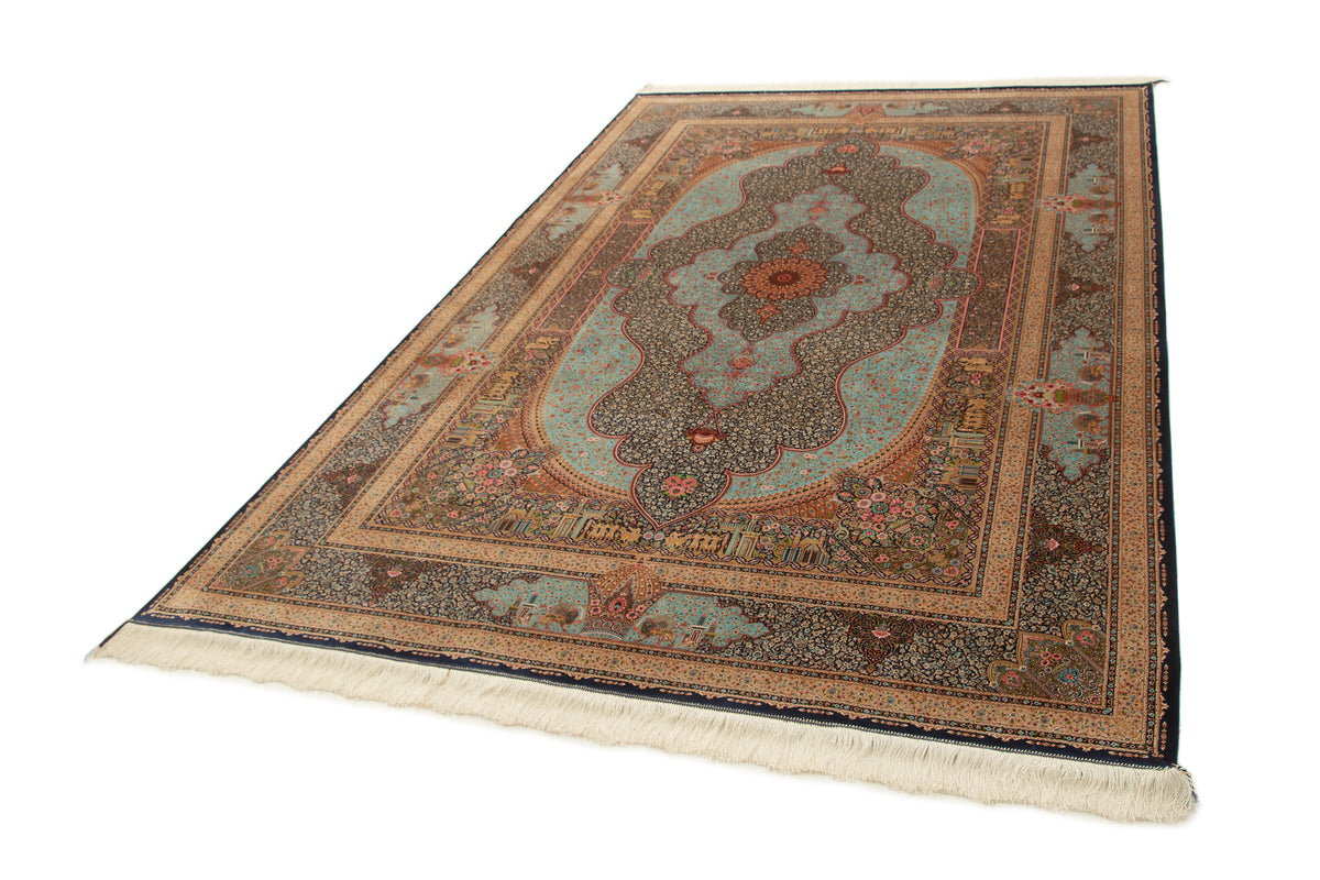 Rechteck Teppich Ghom Design in Dunkelblau von Hadorn™ - Lifestyle Image