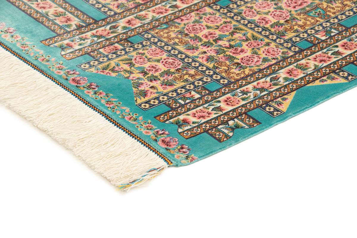 Rechteck Teppich Ghom Design in Blau von Hadorn™ - Lifestyle Image