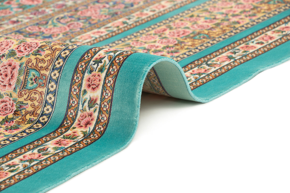 Rechteck Teppich Ghom Design in Blau von Hadorn™ - Lifestyle Image