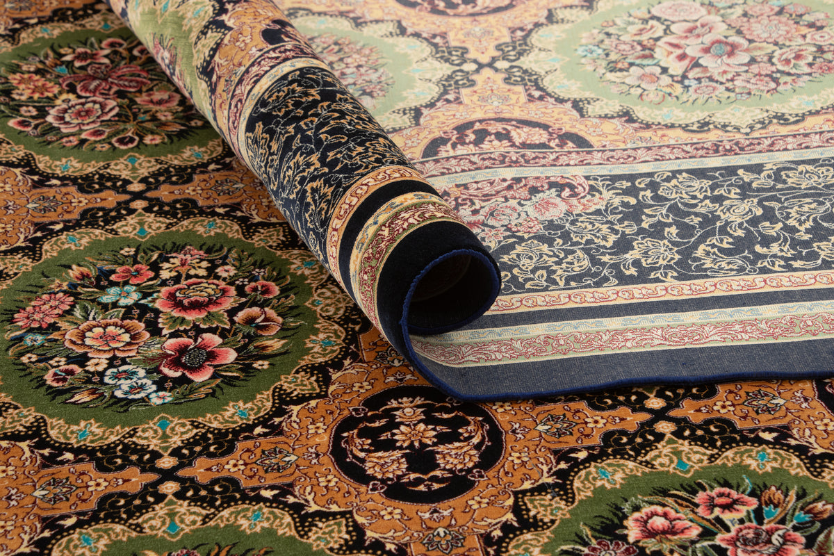 Rechteck Teppich Ghom Design in Grün von Hadorn™ - Lifestyle Image