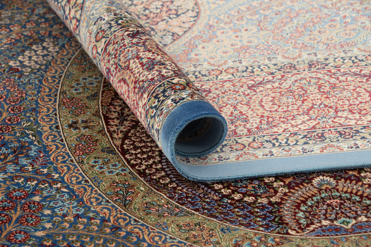 Rechteck Teppich Ghom Design in Blau von Hadorn™ - Lifestyle Image