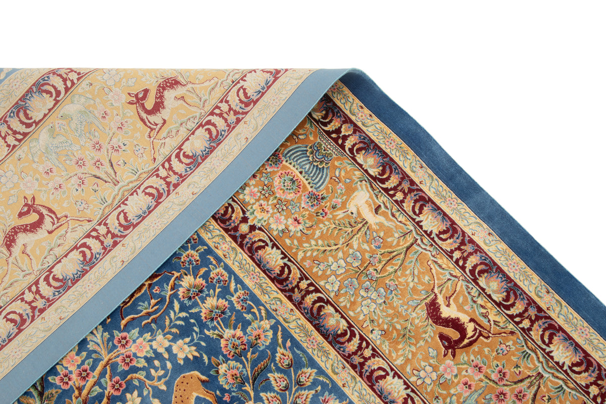 Rechteck Teppich Ghom Design in Blau von Hadorn™ - Lifestyle Image