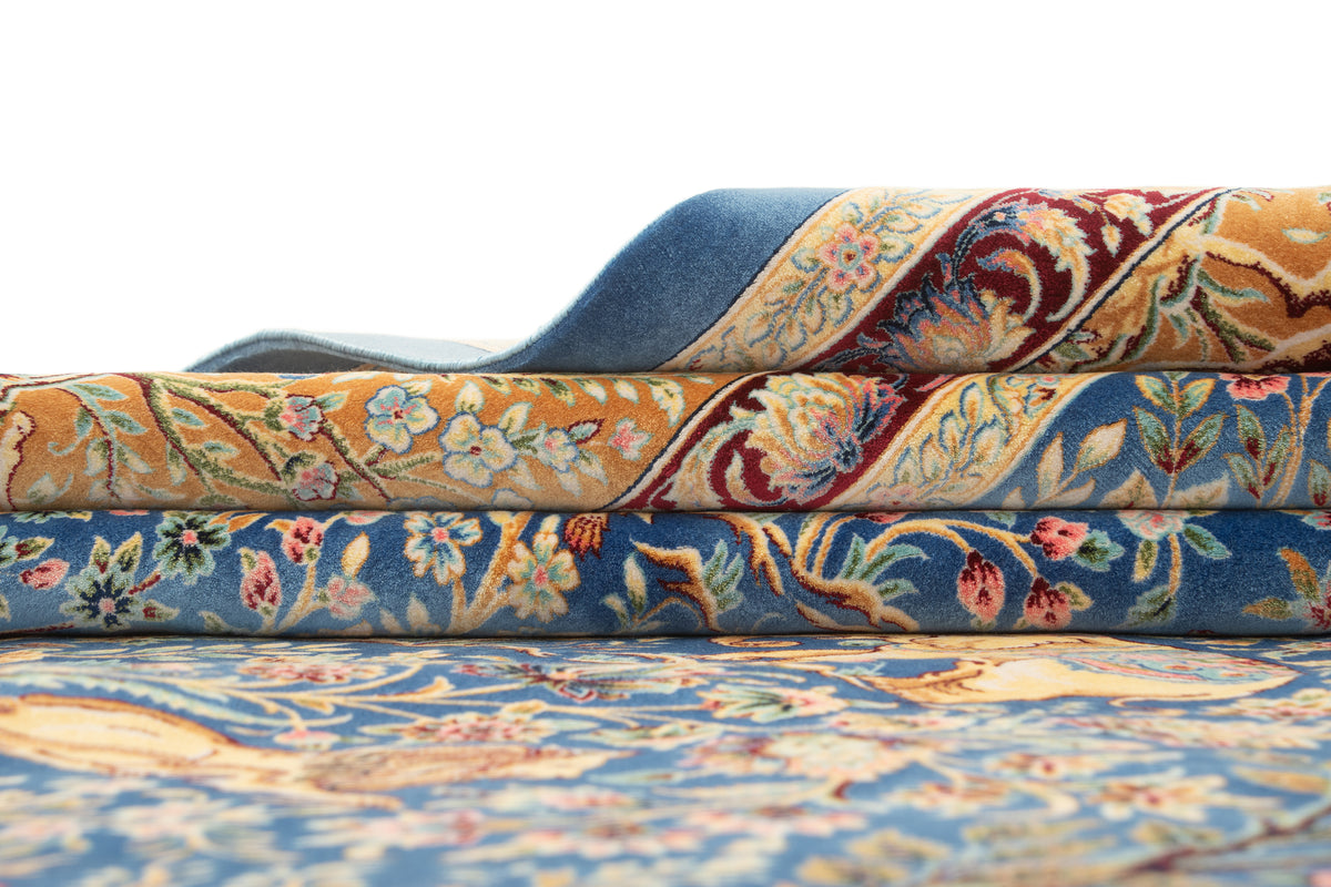 Rechteck Teppich Ghom Design in Blau von Hadorn™ - Lifestyle Image