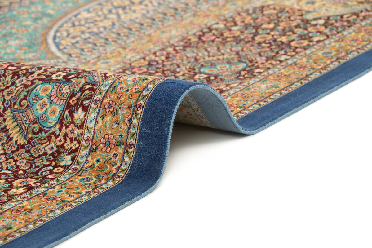 Rechteck Teppich Ghom Design in Blau von Hadorn™ - Lifestyle Image