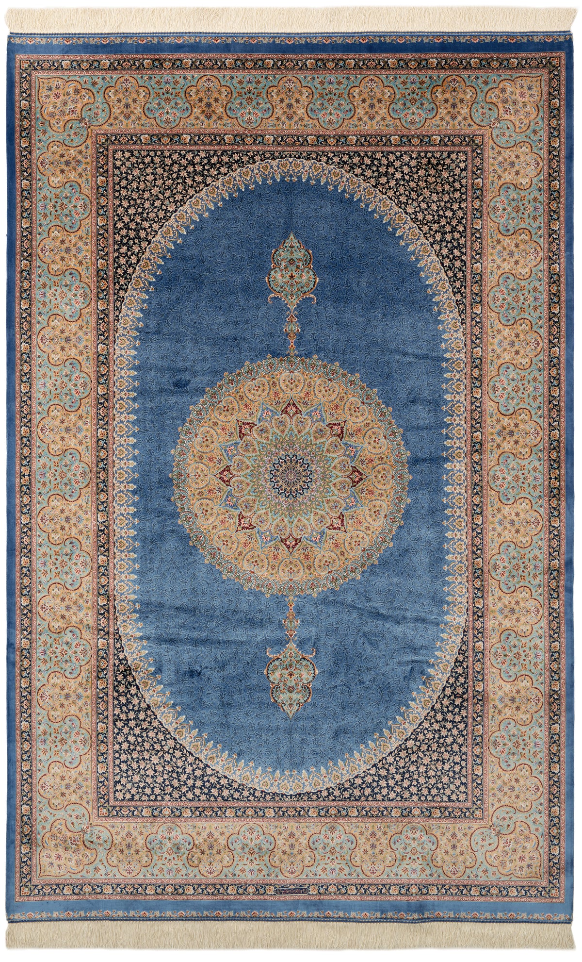 Rechteck Teppich Ghom Design in Blau von Hadorn™ - Lifestyle Image