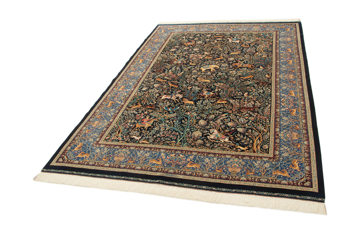 Rechteck Teppich Ghom Design in Dunkelblau von Hadorn™ - Lifestyle Image