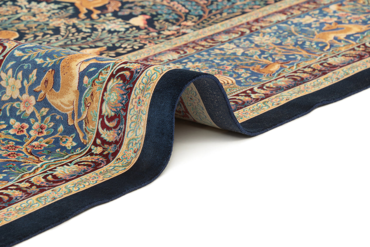 Rechteck Teppich Ghom Design in Dunkelblau von Hadorn™ - Lifestyle Image
