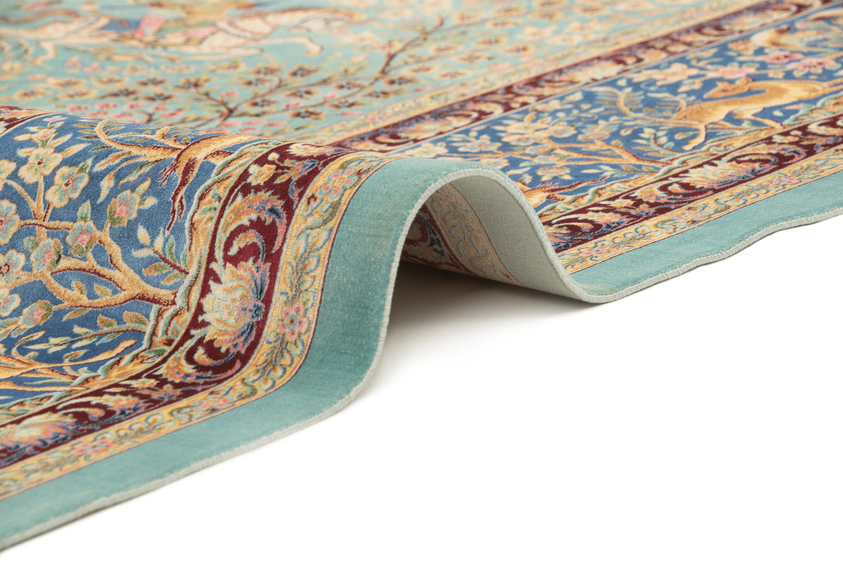 Rechteck Teppich Ghom Design in Blau von Hadorn™ - Lifestyle Image