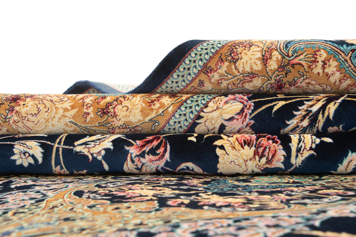 Rechteck Teppich Ghom Design in Dunkelblau von Hadorn™ - Lifestyle Image