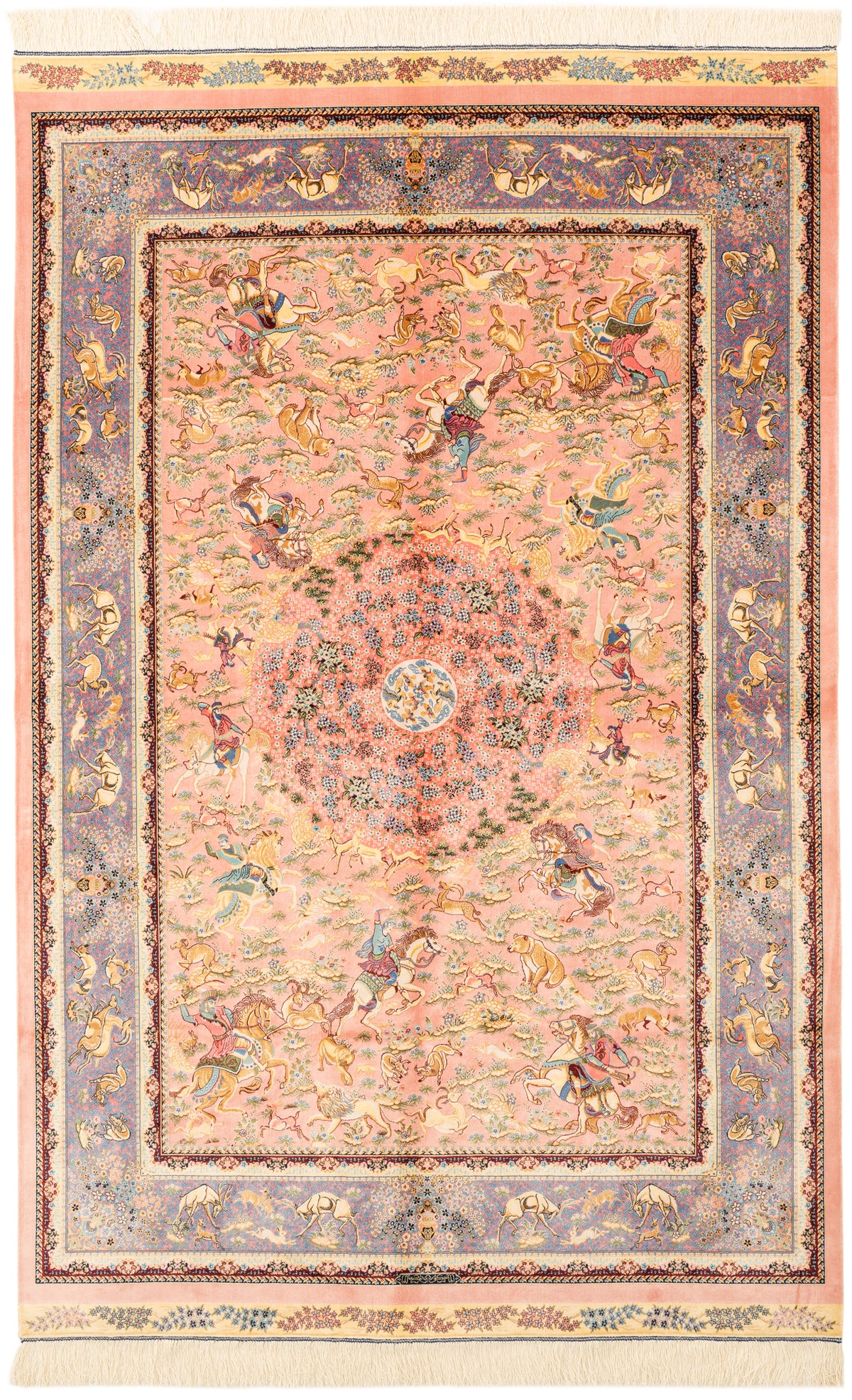 Rechteck Teppich Ghom Design in Rosa von Hadorn™ - Lifestyle Image