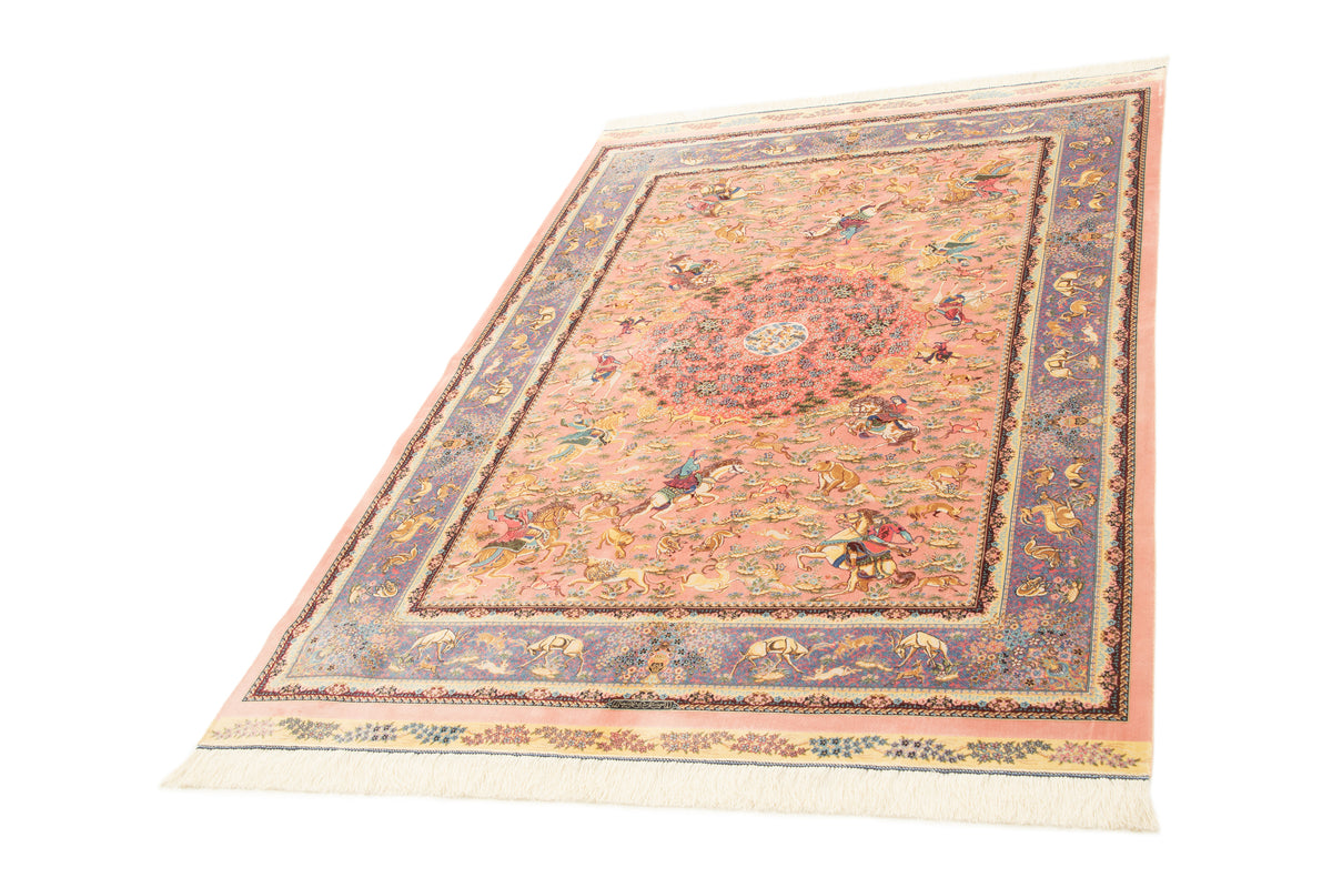 Rechteck Teppich Ghom Design in Rosa von Hadorn™ - Lifestyle Image