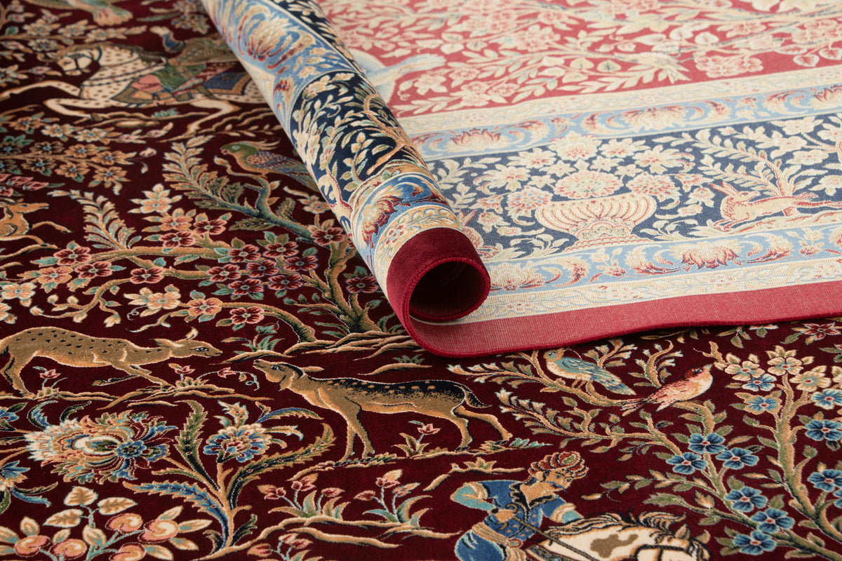 Rechteck Teppich Ghom Design in Rot von Hadorn™ - Lifestyle Image