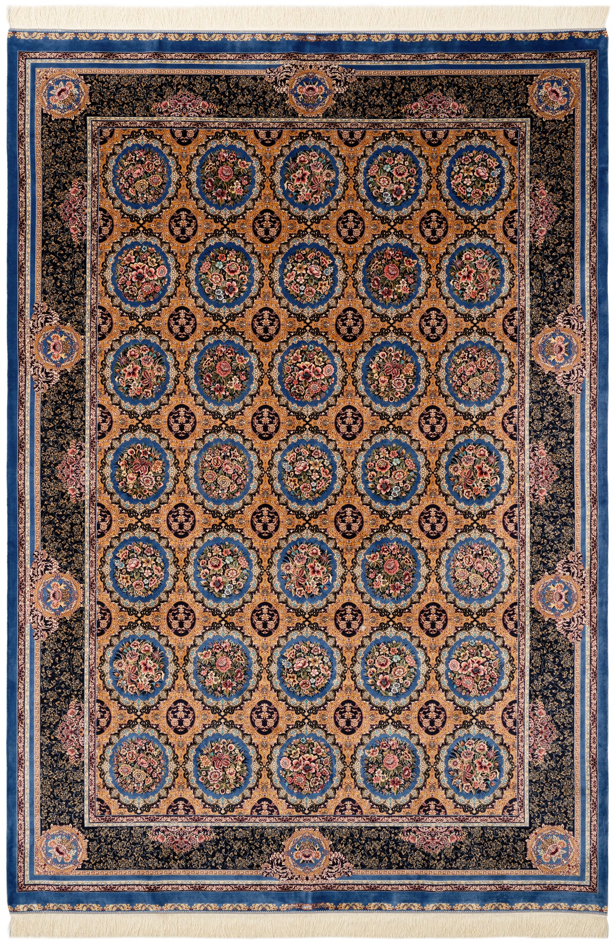 Rechteck Teppich Ghom Design in Blau von Hadorn™ - Lifestyle Image