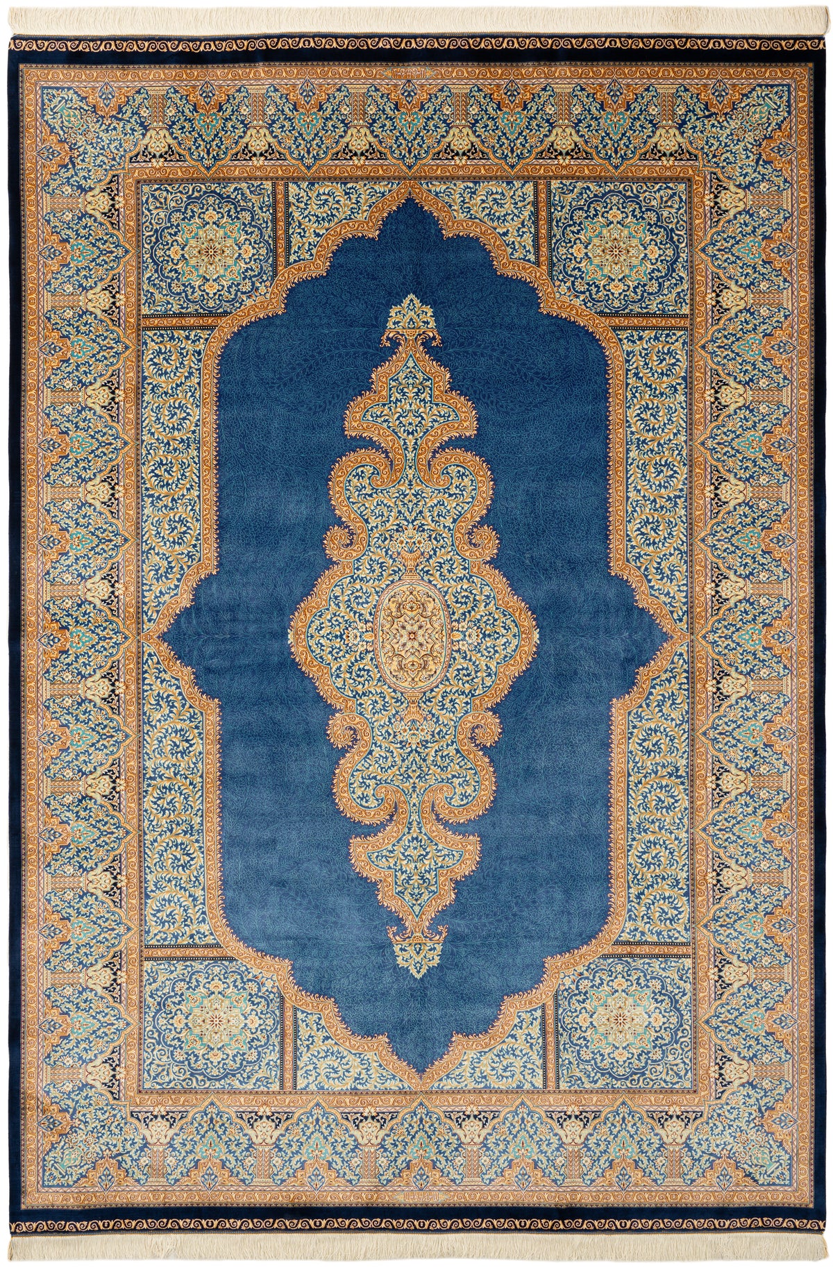Rechteck Teppich Ghom Design in Blau von Hadorn™ - Lifestyle Image