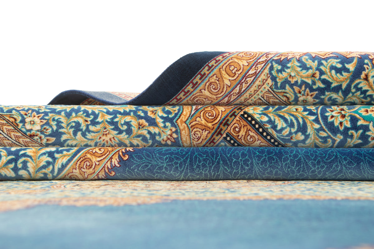 Rechteck Teppich Ghom Design in Blau von Hadorn™ - Lifestyle Image