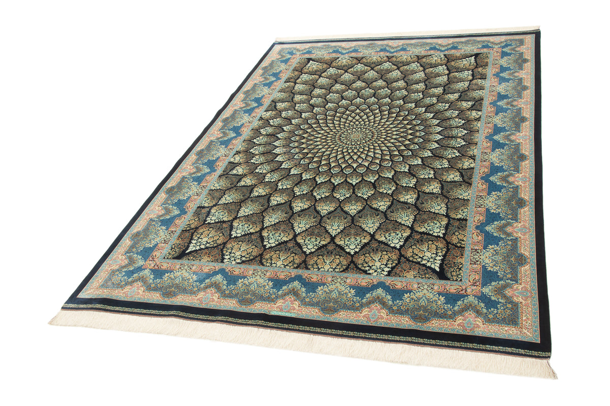 Rechteck Teppich Ghom Design in Dunkelblau von Hadorn™ - Lifestyle Image