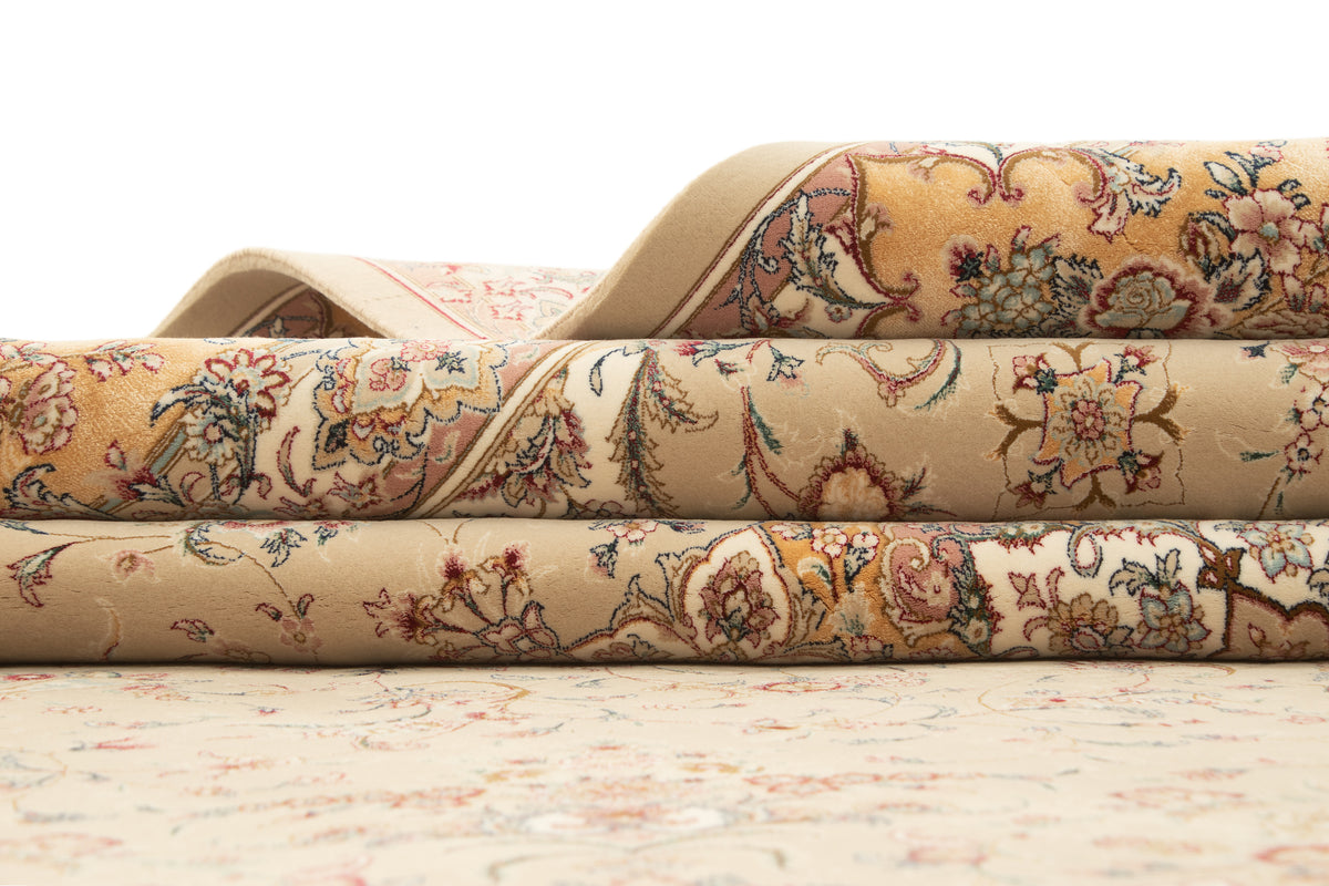 Rechteck Teppich Ghom Design in Beige von Hadorn™ - Lifestyle Image
