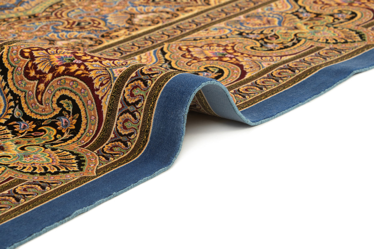 Rechteck Teppich Ghom Design in Blau von Hadorn™ - Lifestyle Image