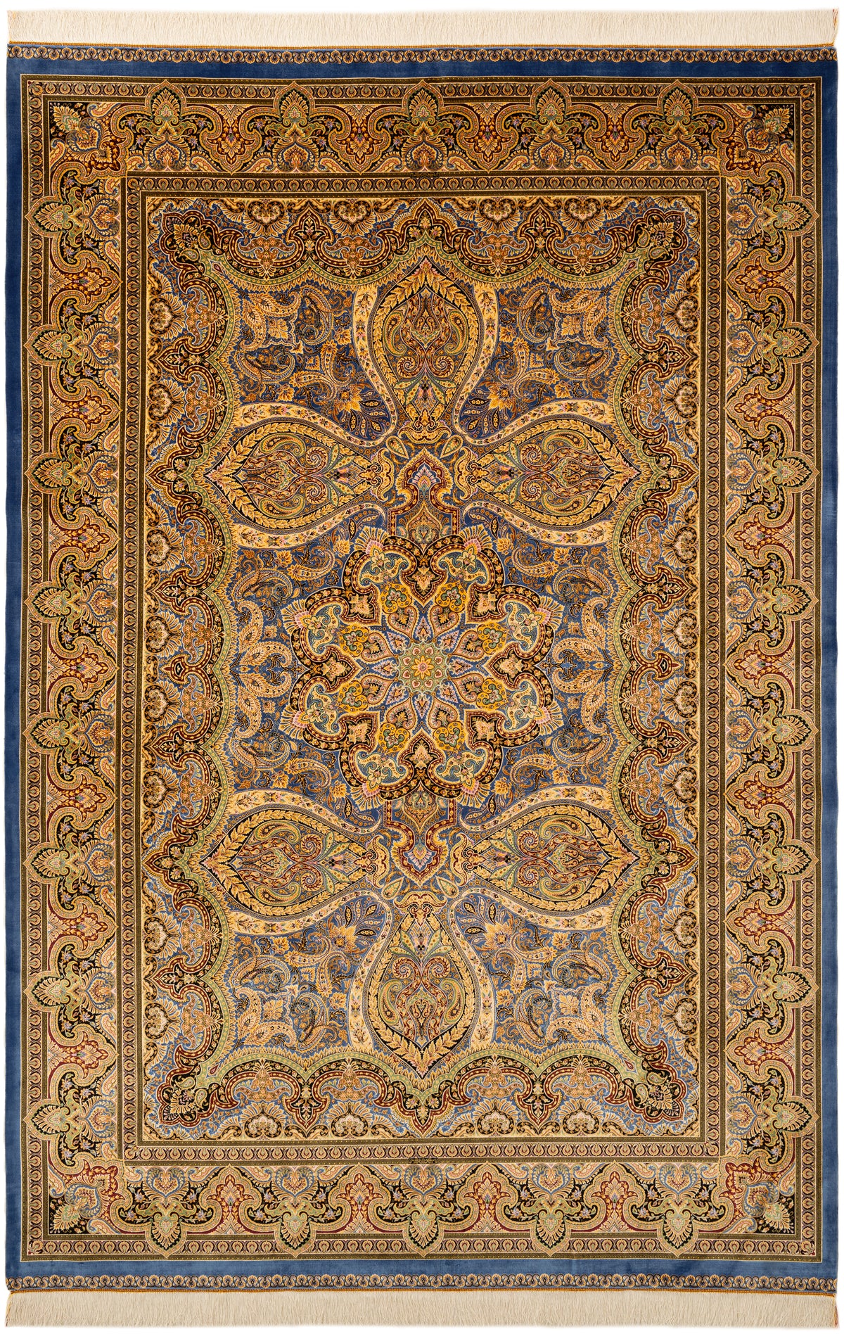 Rechteck Teppich Ghom Design in Blau von Hadorn™ - Lifestyle Image