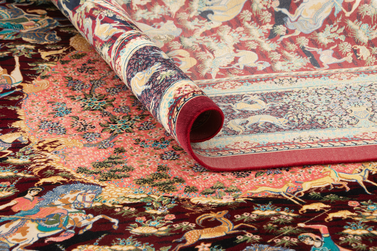 Rechteck Teppich Ghom Design in Rot von Hadorn™ - Lifestyle Image
