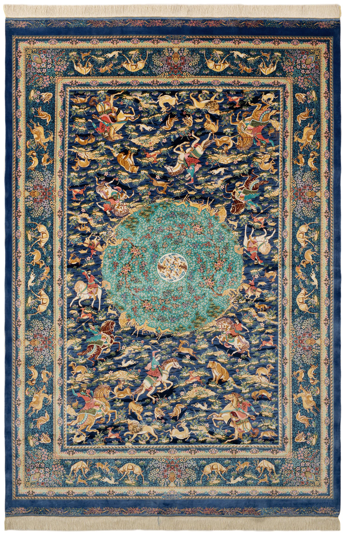 Rechteck Teppich Ghom Design in Blau von Hadorn™ - Lifestyle Image