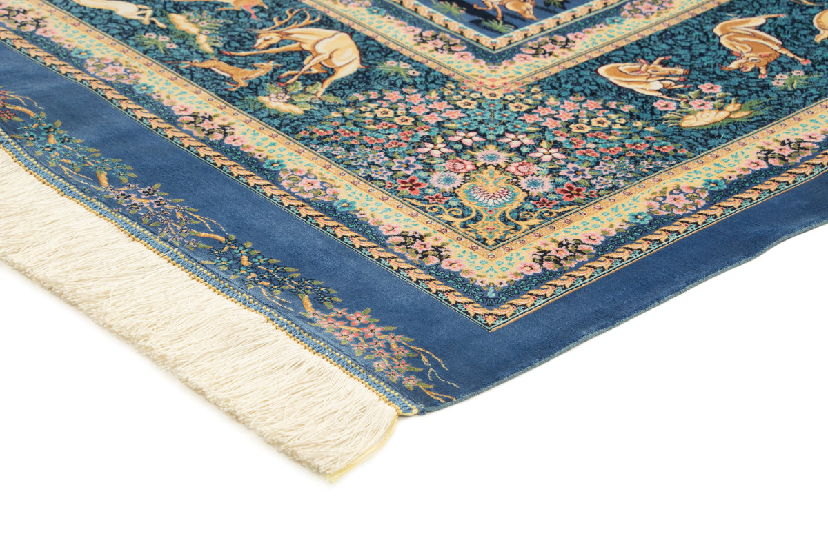 Rechteck Teppich Ghom Design in Blau von Hadorn™ - Lifestyle Image