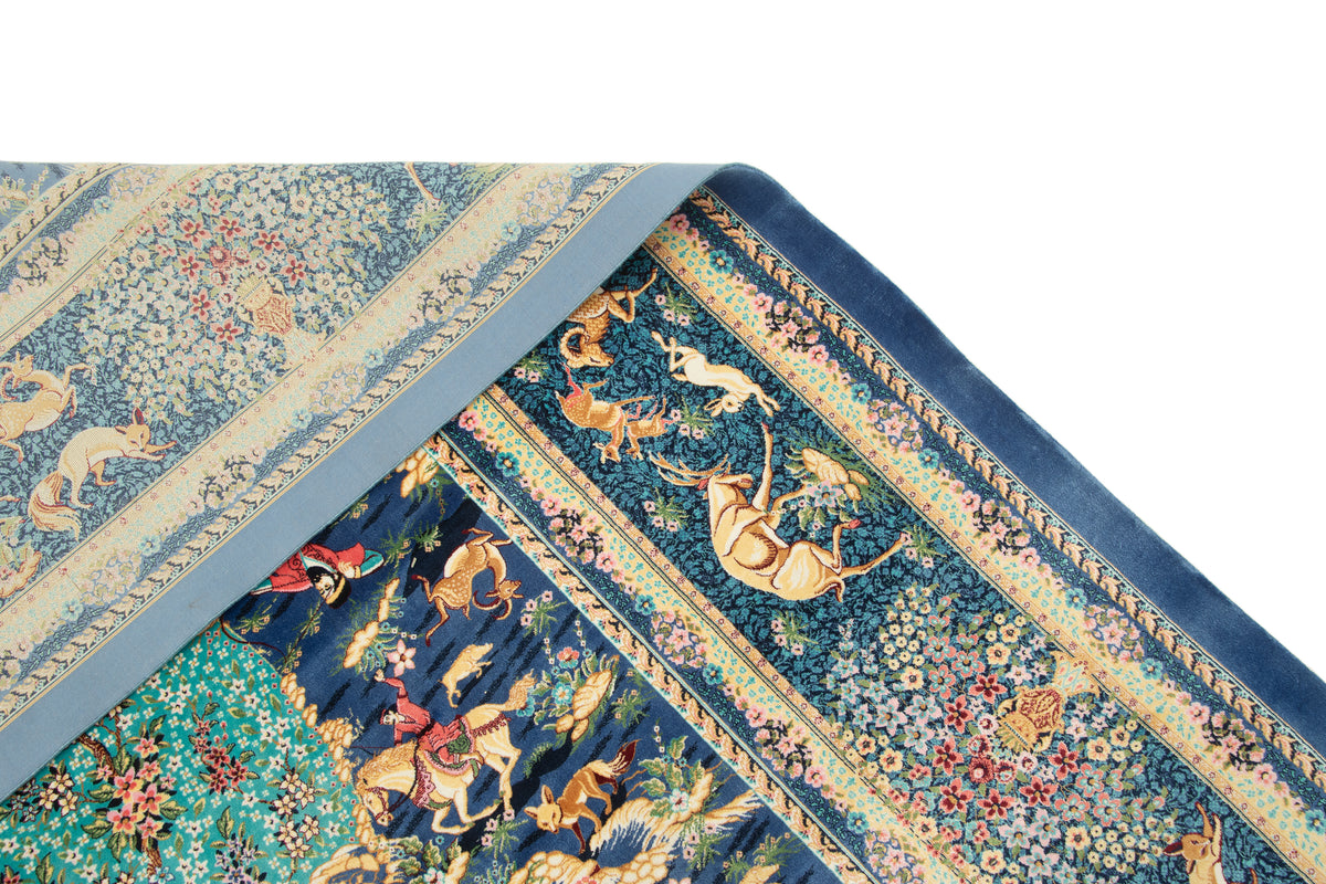 Rechteck Teppich Ghom Design in Blau von Hadorn™ - Lifestyle Image