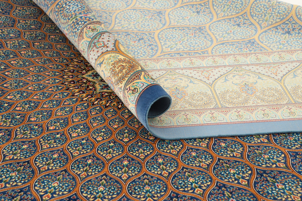 Rechteck Teppich Ghom Design in Blau von Hadorn™ - Lifestyle Image