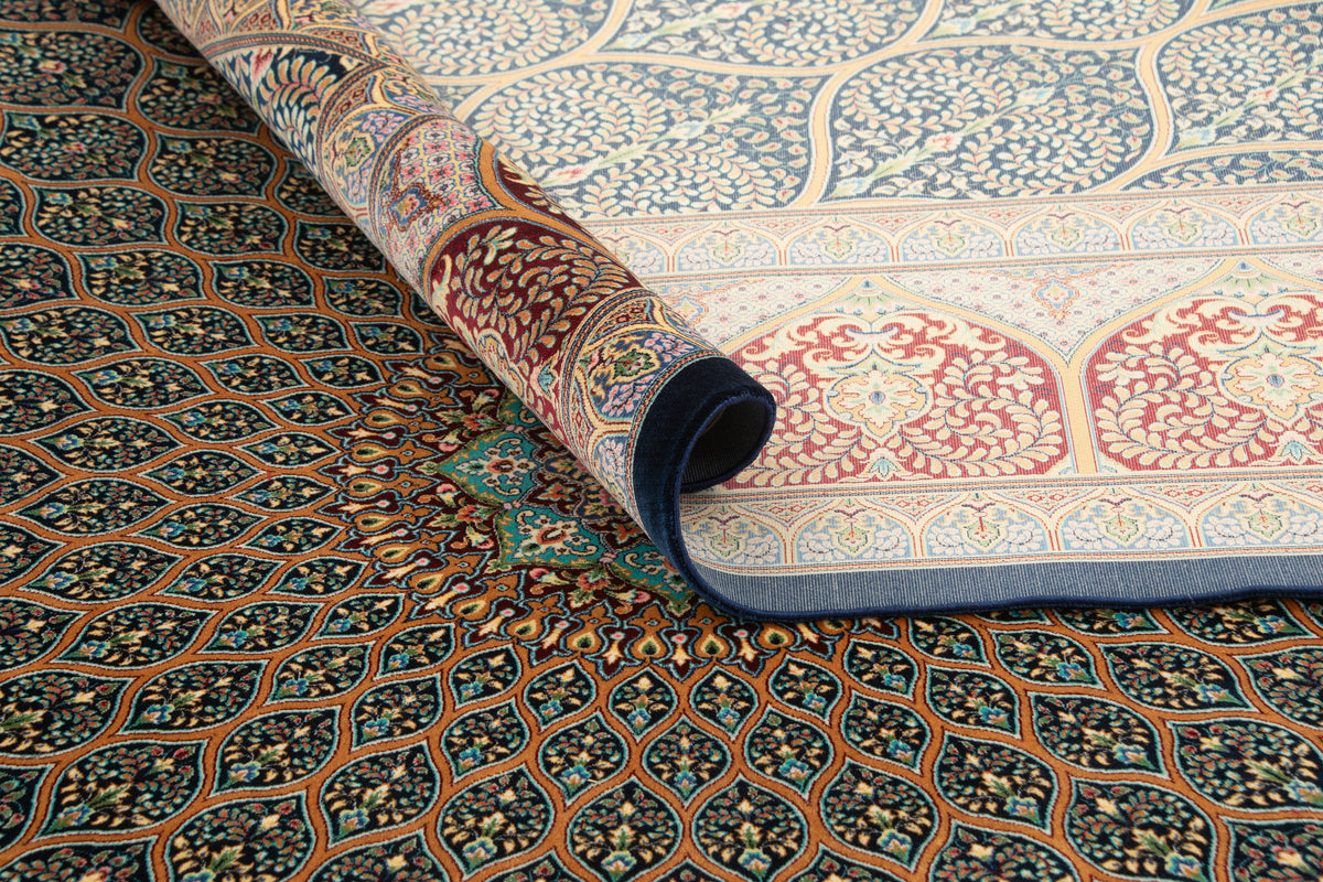 Rechteck Teppich Ghom Design in Dunkelblau von Hadorn™ - Lifestyle Image