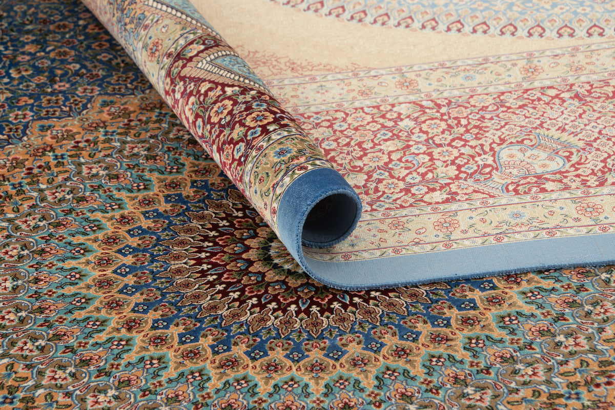 Rechteck Teppich Ghom Design in Blau von Hadorn™ - Lifestyle Image