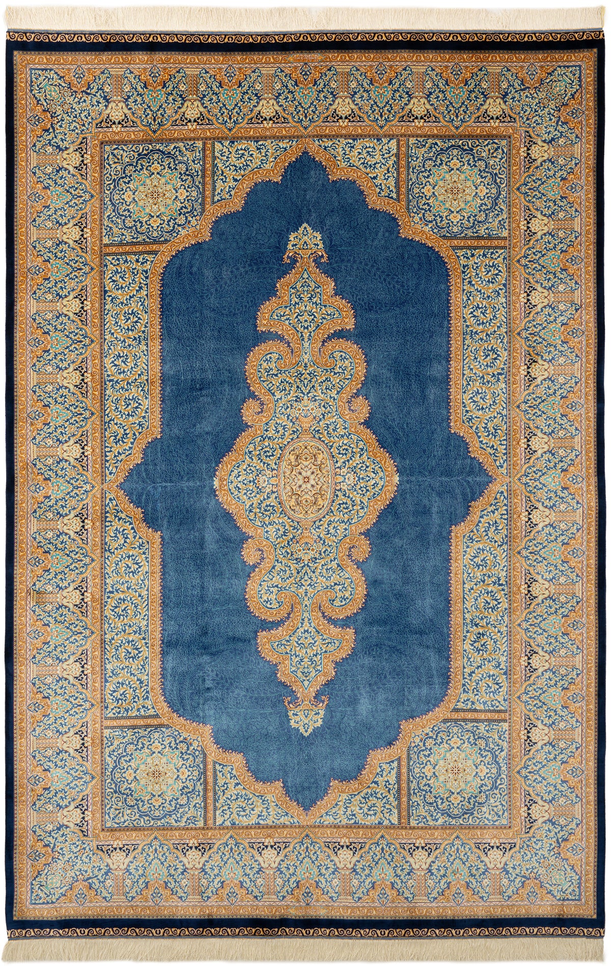 Rechteck Teppich Ghom Design in Blau von Hadorn™ - Lifestyle Image
