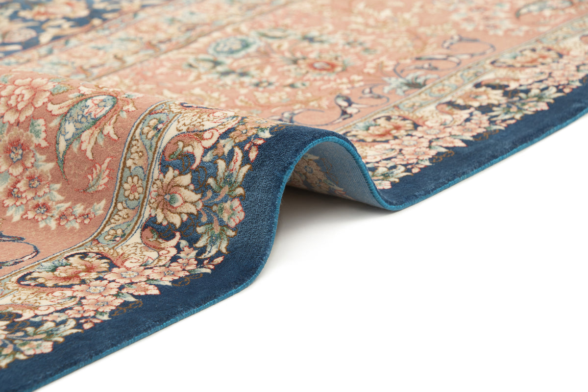 Rechteck Teppich Ghom Design in Blau von Hadorn™ - Lifestyle Image