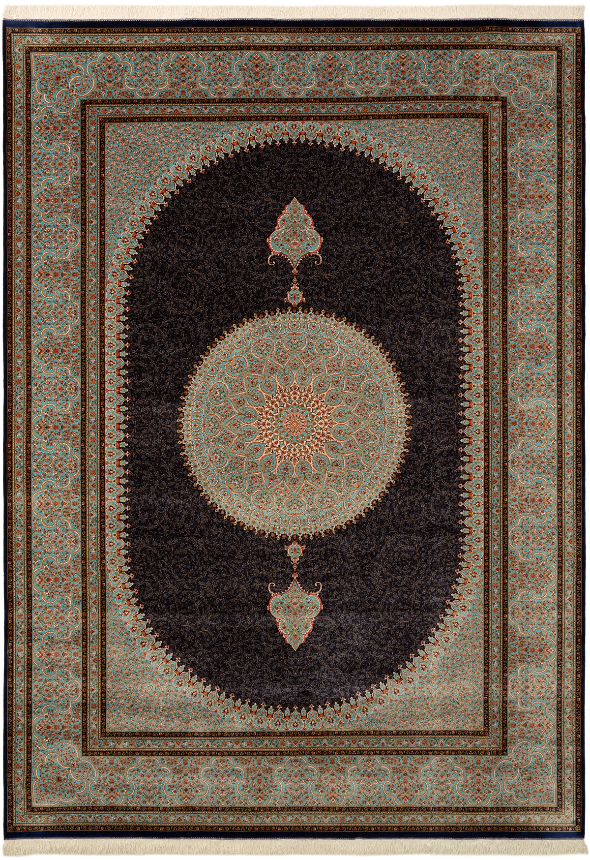 Rechteck Teppich Ghom Design in Dunkelblau von Hadorn™ - Lifestyle Image