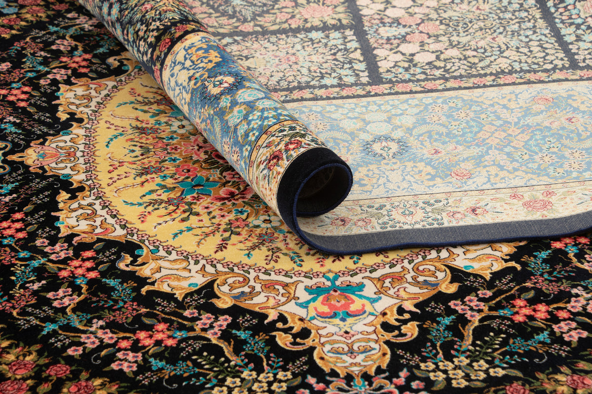 Rechteck Teppich Ghom Design in Dunkelblau von Hadorn™ - Lifestyle Image