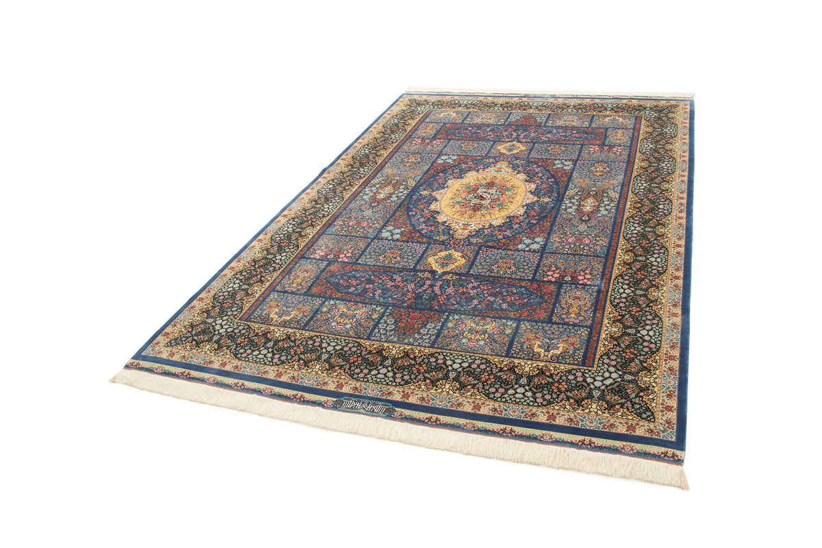 Rechteck Teppich Ghom Design in Blau von Hadorn™ - Lifestyle Image