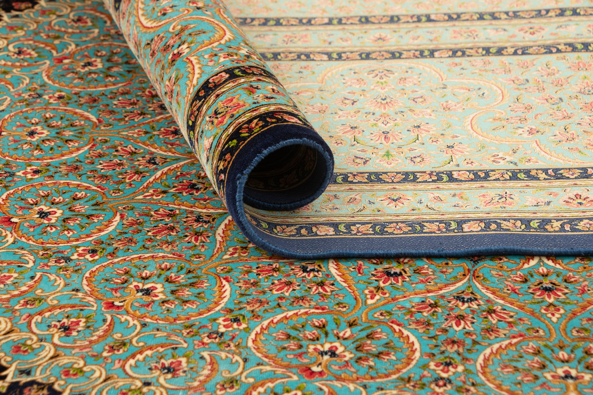 Rechteck Teppich Ghom Design in Dunkelblau von Hadorn™ - Lifestyle Image