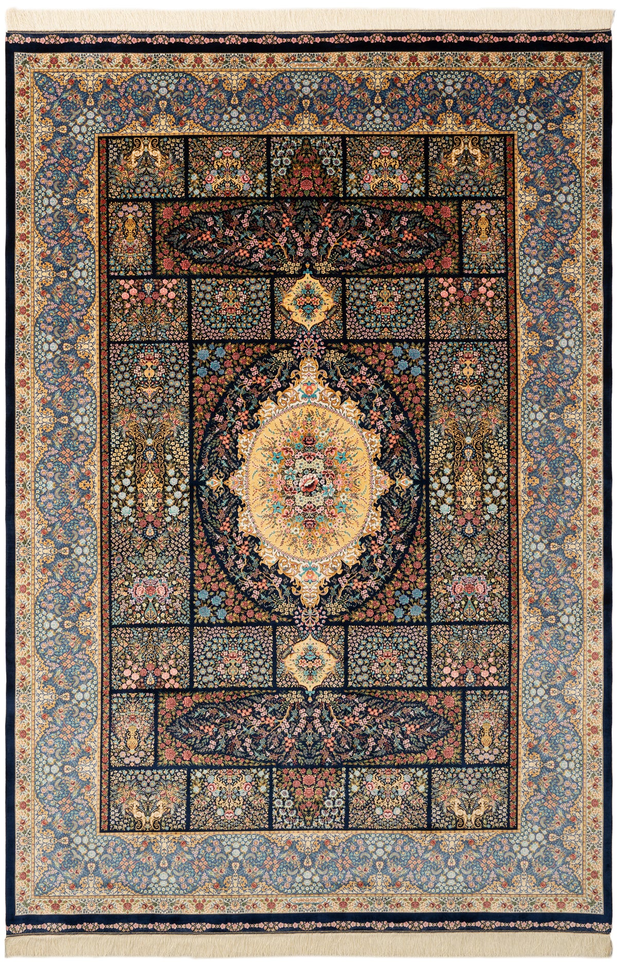 Rechteck Teppich Ghom Design in Dunkelblau von Hadorn™ - Lifestyle Image