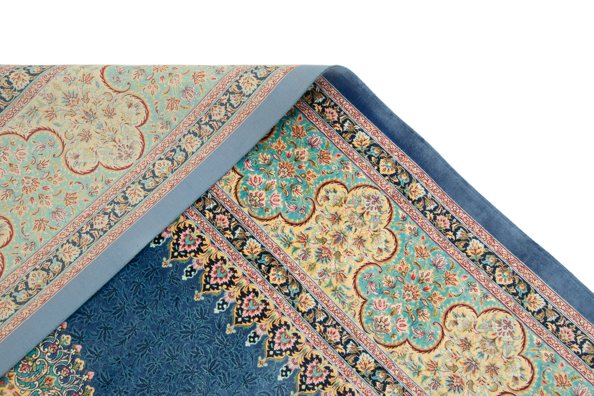 Rechteck Teppich Ghom Design in Blau von Hadorn™ - Lifestyle Image