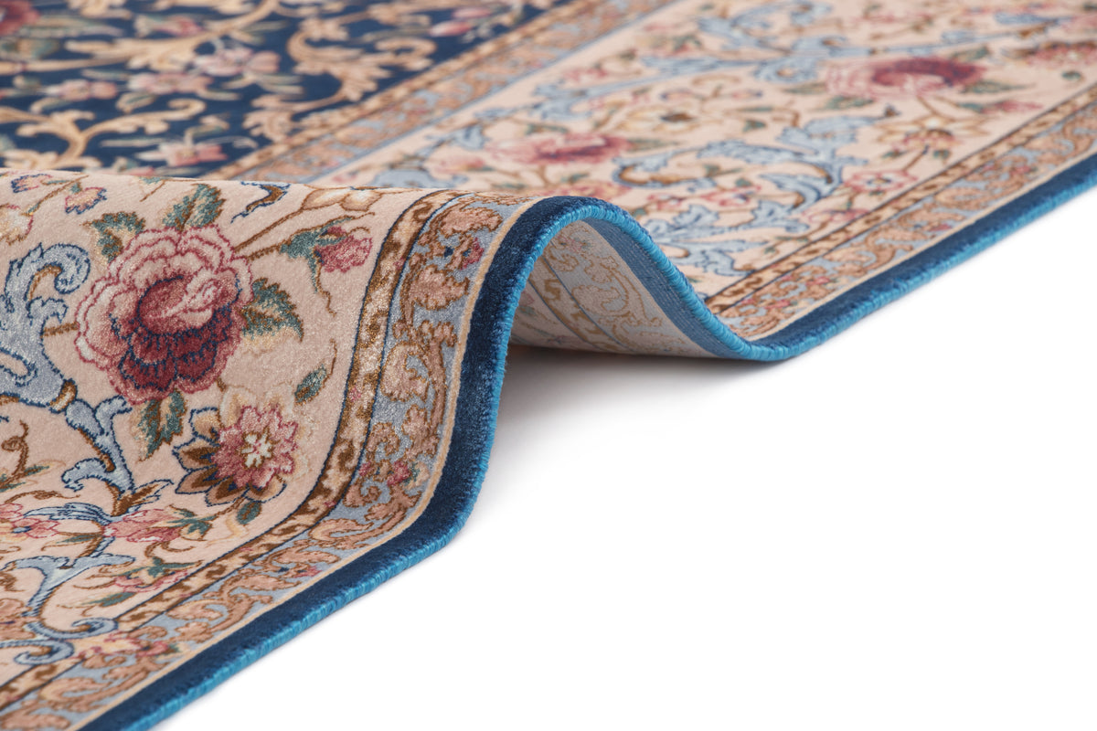 Rechteck Teppich Ghom Design in Blau von Hadorn™ - Lifestyle Image