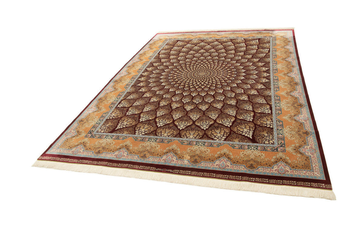 Rechteck Teppich Ghom Design in Burgund von Hadorn™ - Lifestyle Image