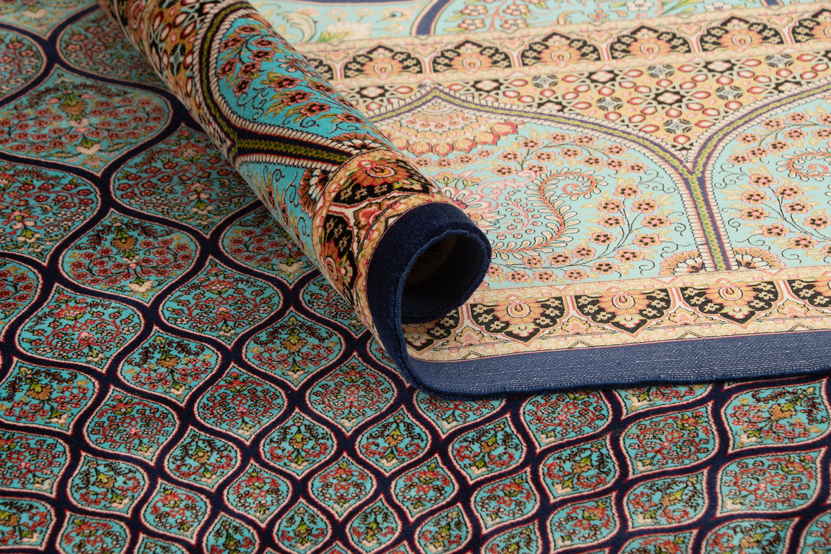 Rechteck Teppich Ghom Design in Dunkelblau von Hadorn™ - Lifestyle Image