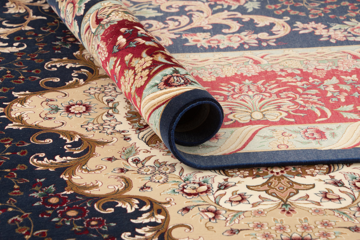 Rechteck Teppich Ghom Design in Dunkelblau von Hadorn™ - Lifestyle Image