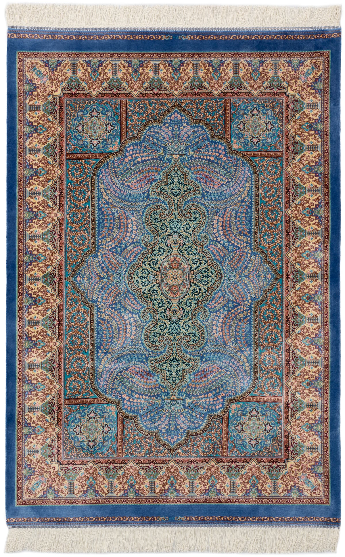 Rechteck Teppich Ghom Design in Blau von Hadorn™ - Lifestyle Image