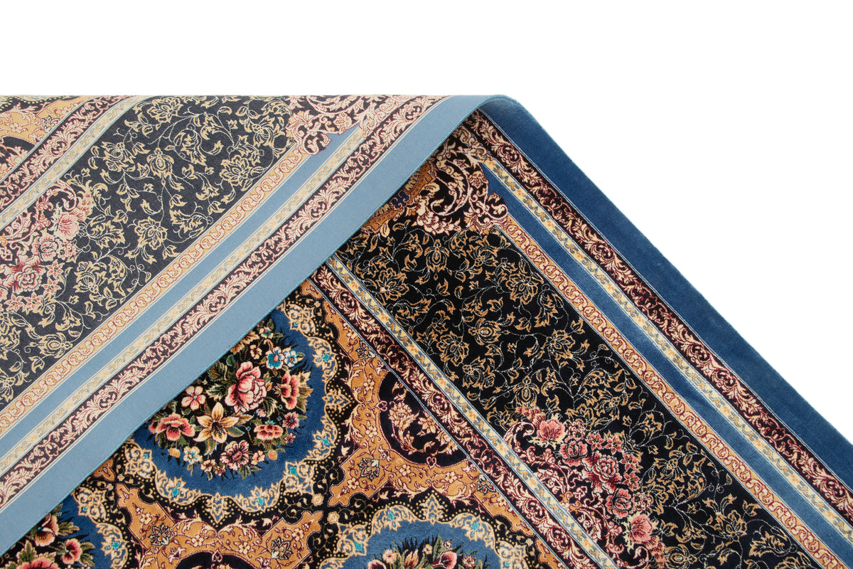 Rechteck Teppich Ghom Design in Blau von Hadorn™ - Lifestyle Image
