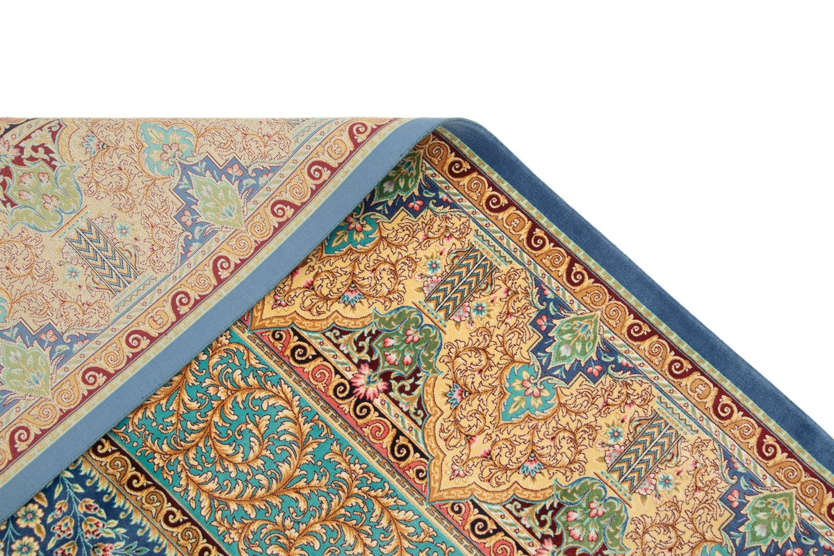 Rechteck Teppich Ghom Design in Blau von Hadorn™ - Lifestyle Image