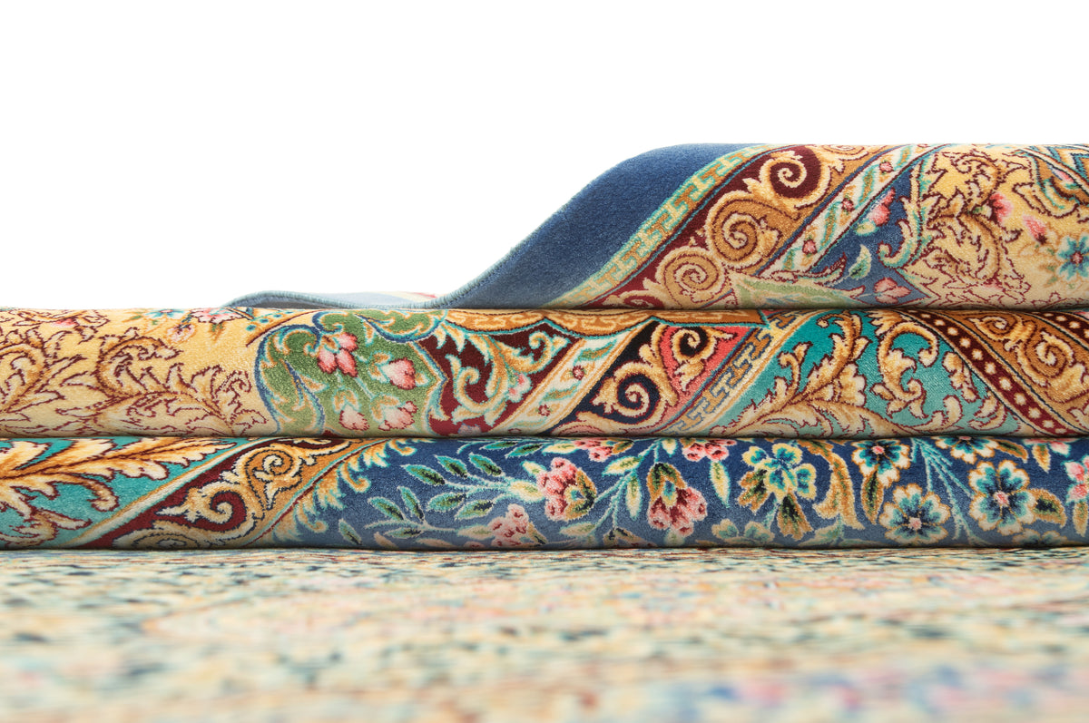 Rechteck Teppich Ghom Design in Blau von Hadorn™ - Lifestyle Image