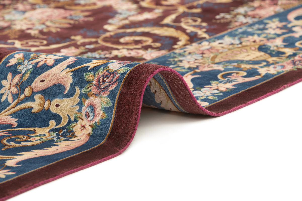 Rechteck Teppich Ghom Design in Burgund von Hadorn™ - Lifestyle Image