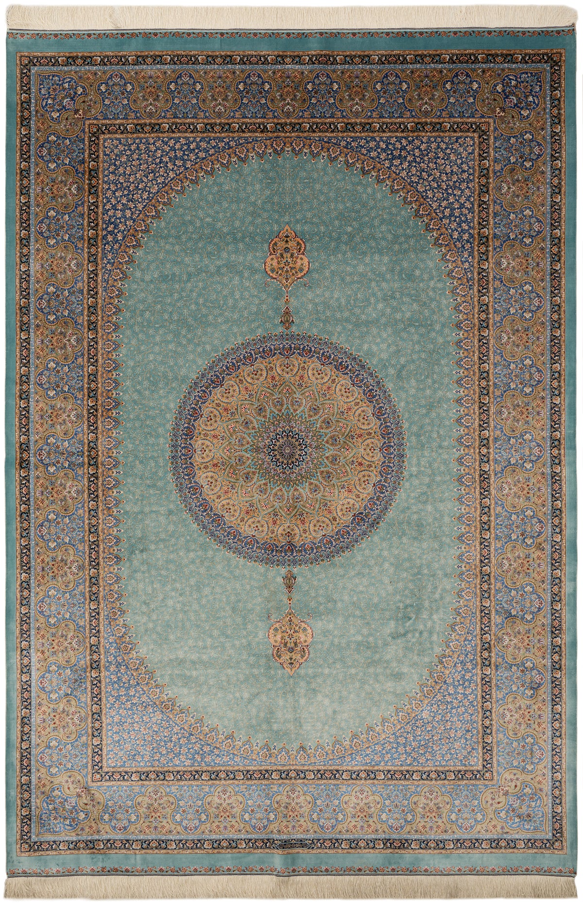 Rechteck Teppich Ghom Design in Blau von Hadorn™ - Lifestyle Image